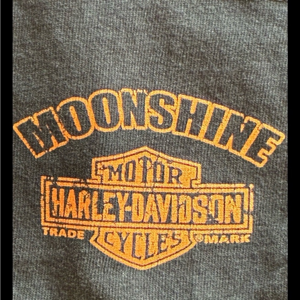 Harley Davidson Moonshine Franklin TN T-Shirt Black Eagle Graphic Sz Small - Picture 2 of 9